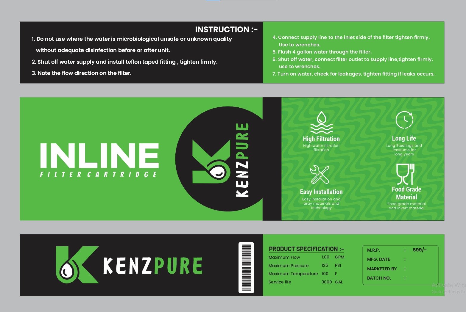 Product sticker sheet design sample