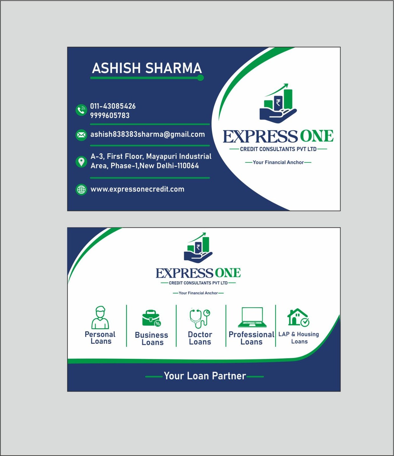 Visiting card design sample